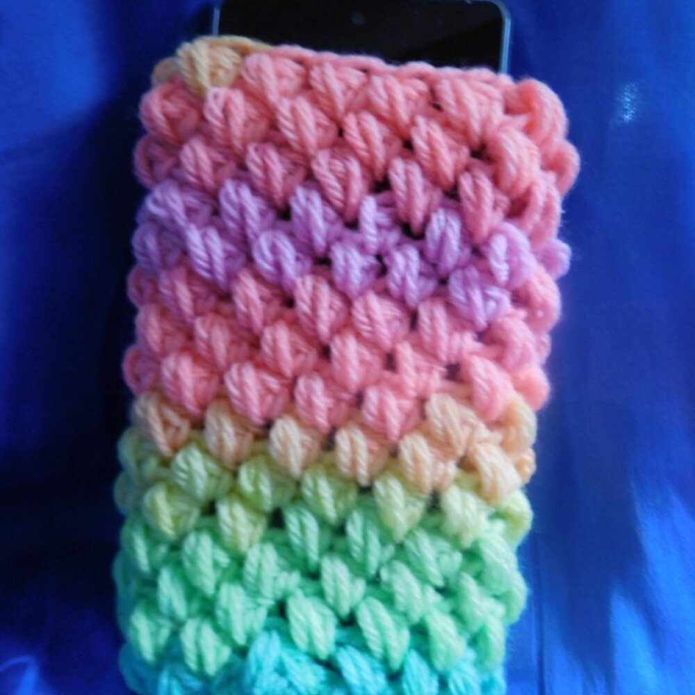 Crocheted cellphone case 4x7 inches
